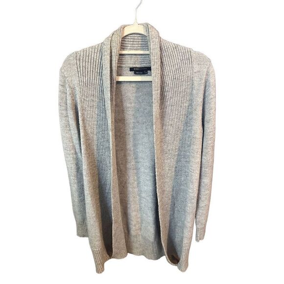 BCBGMAXAZRIA gray long knit cardigan wool blend sz M - Picture 1 of 5